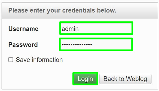 login serendipity admin username dan password akun