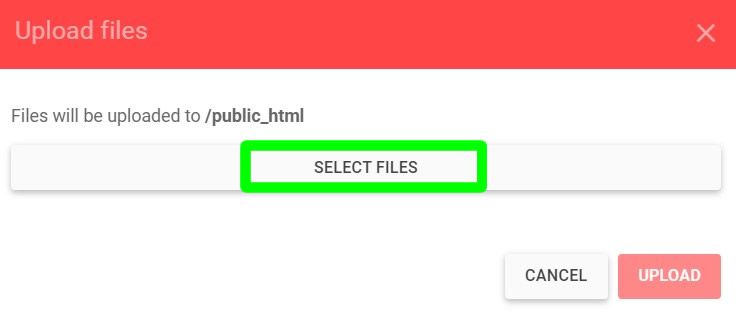 memilih file untuk diunggah menggunakan pengelola file