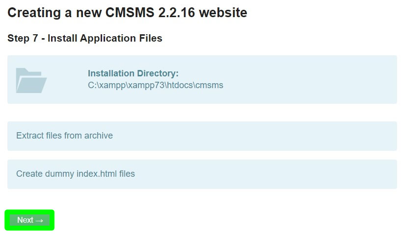 file aplikasi instalasi cmsms