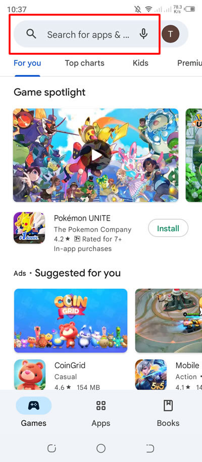 Penelusuran Google Play untuk aplikasi & game
