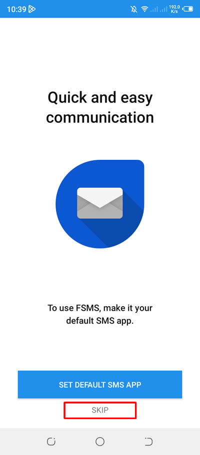fsms meminta untuk menjadikannya aplikasi sms default