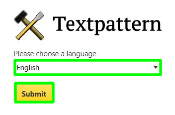 instalasi textpattern pilih bahasa