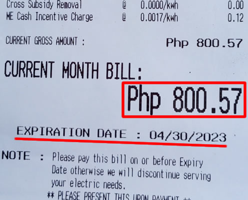 ormeco bill due date and amount to pay