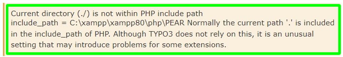 kesalahan instalasi typo3 direktori saat ini tidak ada dalam php include_path