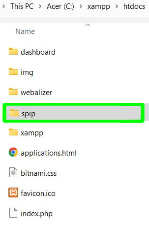 menyalin dan menempelkan folder instalasi spip di dalam xampp htdocs