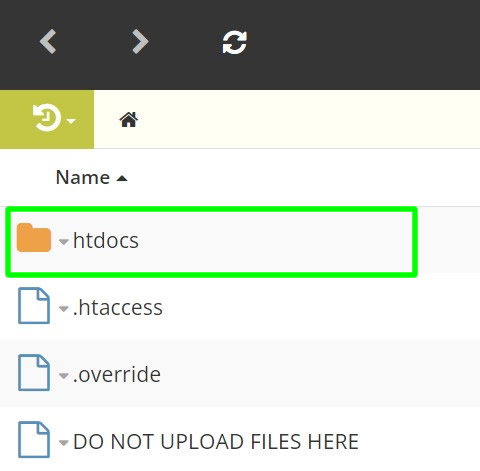 membuka folder htdocs atau public_html